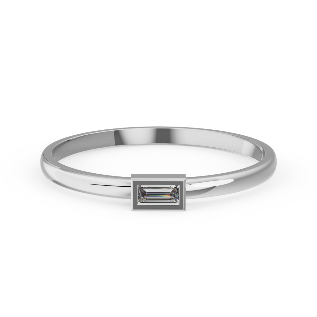 East - West Baguette Stacking Ring