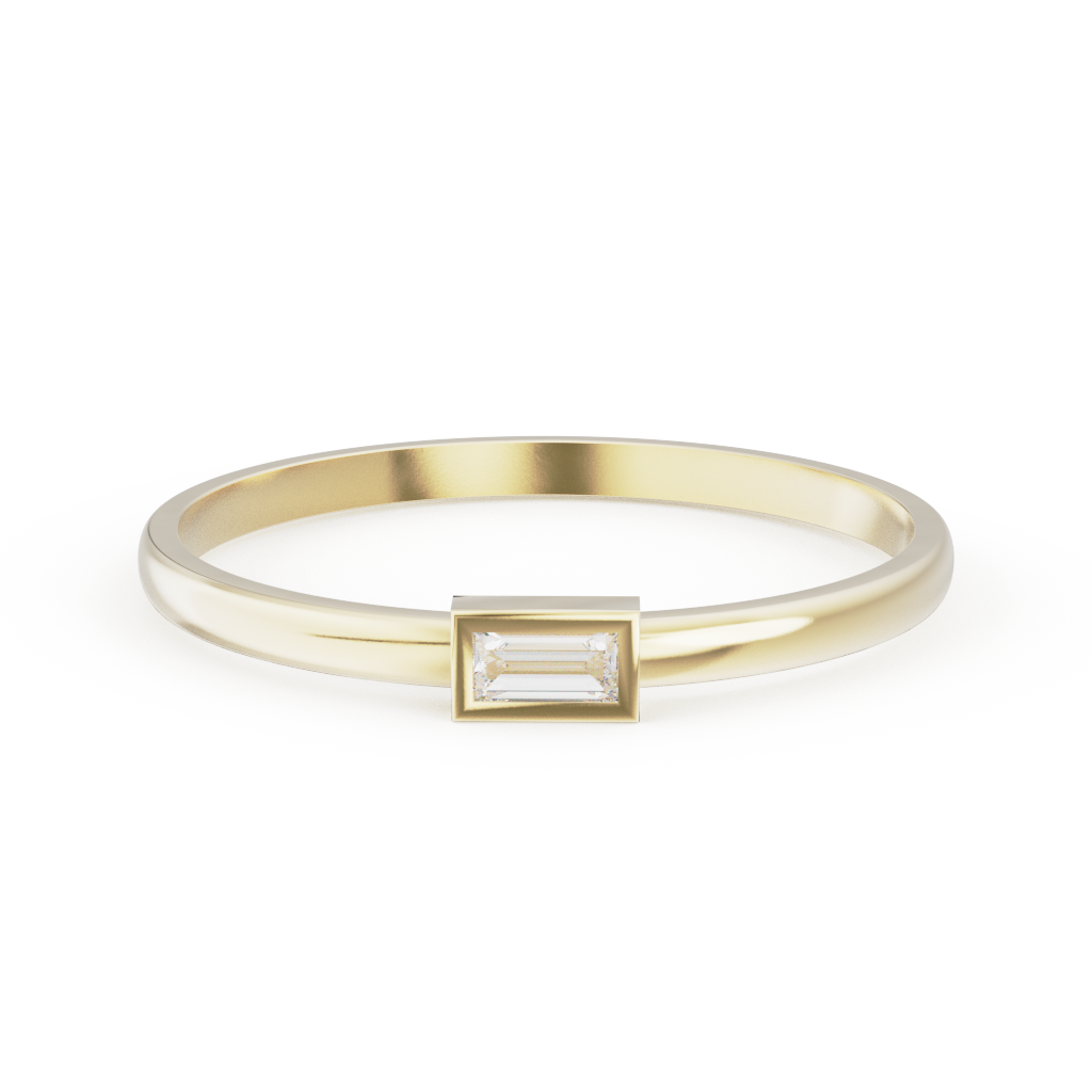 East - West Baguette Stacking Ring