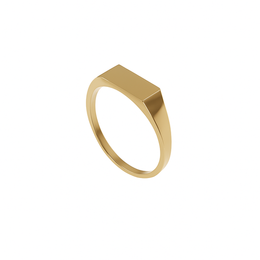 Slim Rectangle Signet Ring